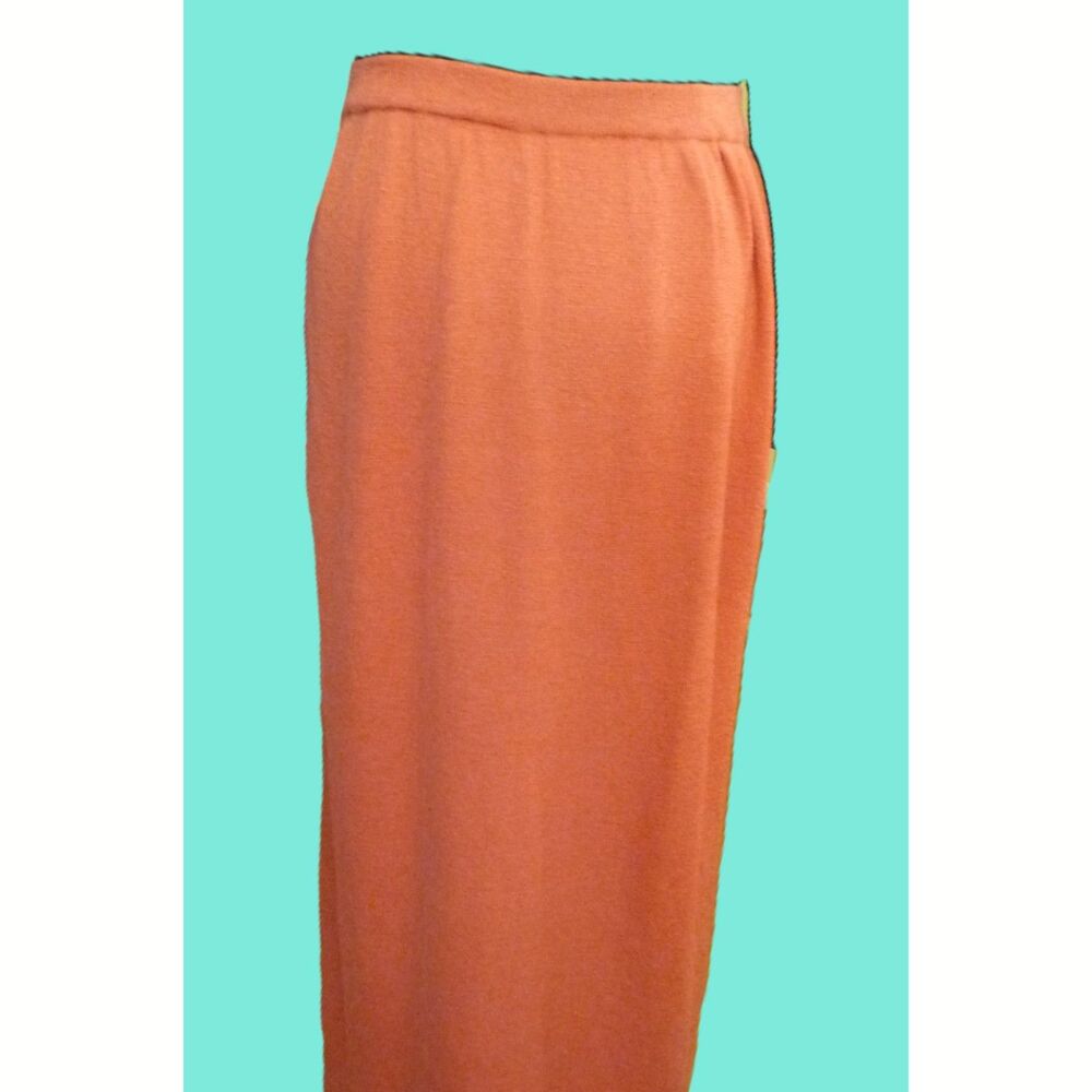 Double D Ranchwear Coral Pink linen knit straight pencil skirt NWOT M